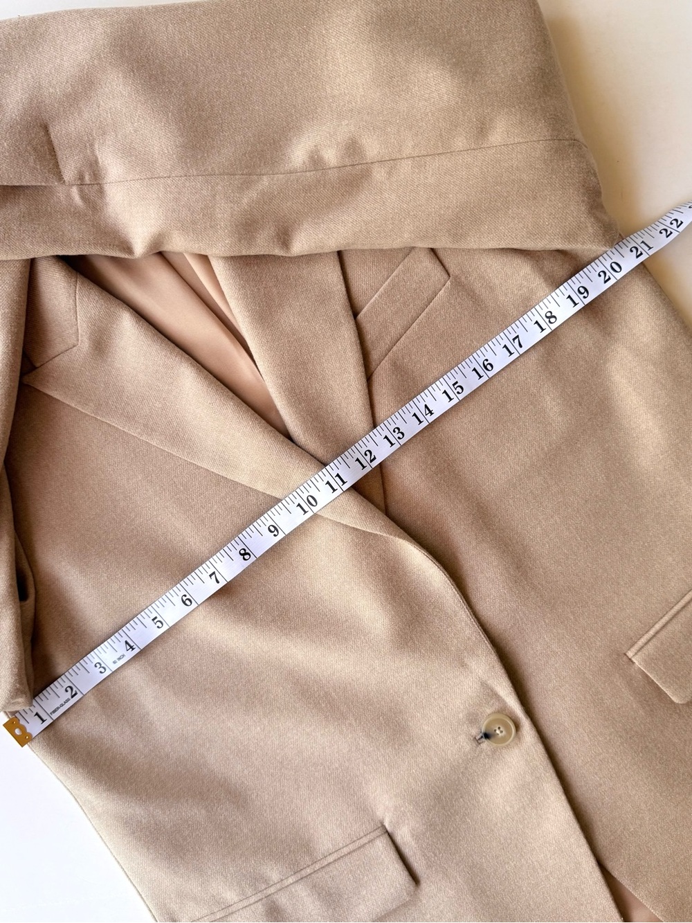 Vince Viscose Wool Blend Single Button Notched Lapel Blazer Jacket Tan Camel 12 - Picture 5 of 9